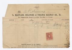 Abraham Robinson shipping bill, 1915 February 2