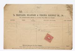 Abraham Robinson shipping bill, circa 1910 October 6