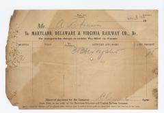 Abraham Robinson shipping bill, 1914 November 3