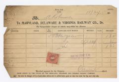 Abraham Robinson shipping bill, 1915 October 20