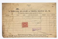 Abraham Robinson shipping bill, 1915 October 16