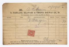 Abraham Robinson shipping bill, 1915 October 16