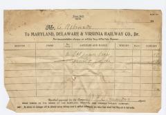 Abraham Robinson shipping bill, 1917 August 1