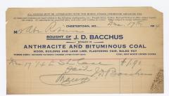 Bacchus Coal statement, 1914 December 17