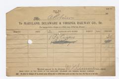Abraham Robinson shipping bill, 1917 August 25
