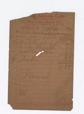 Bill to Abraham Robinson, 1917 March 13
