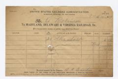 Abraham Robinson shipping bill, 1919 September 4