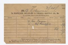 Abraham Robinson shipping bill, 1919 March 30