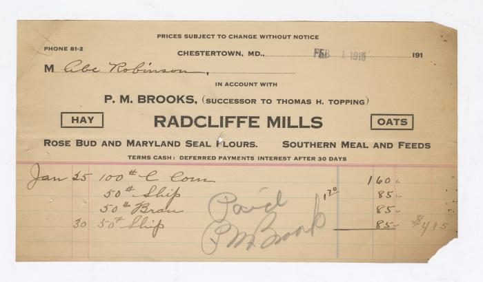 Radcliffe Mills bill, 1915 February 1