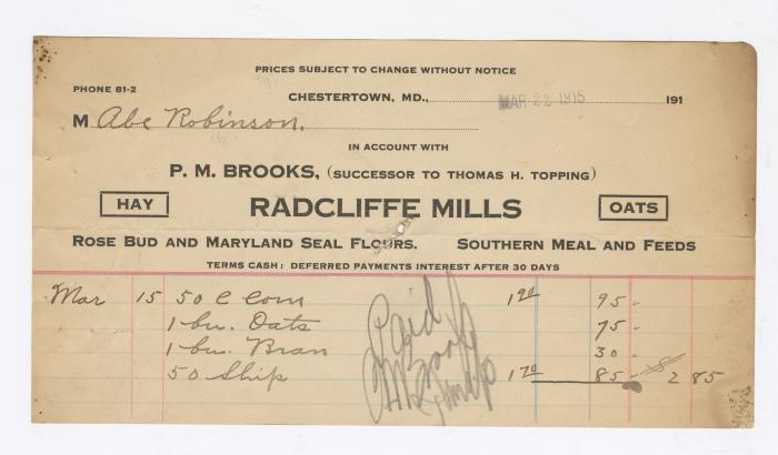 Radcliffe Mills bill, 1915 March 22