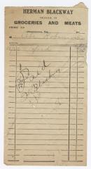 Herman Blackway bill, 1915 December 30