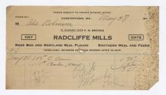 Radcliffe Mills bill, 1916 May 27