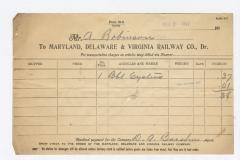 Abraham Robinson shipping bill, 1917 November 3