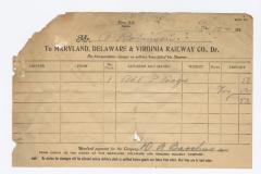 Abraham Robinson shipping bill, circa 1910 March 13