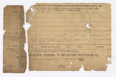Abraham Robinson shipping bill, 1919 October