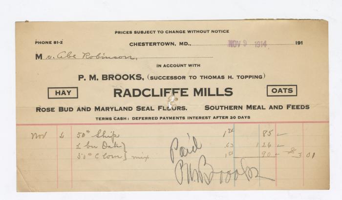 Radcliffe Mills bill, 1914 November 9