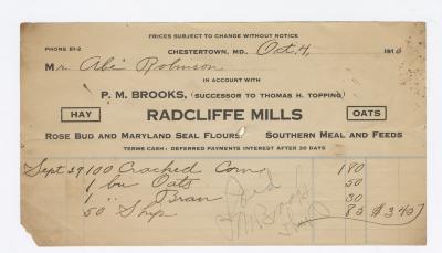 Radcliffe Mills bill, 1915 October 4