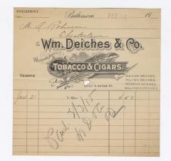 Wm. Deiches Tobacco receipt, 1915 February 26