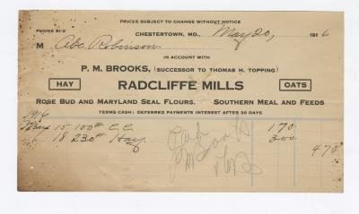 Radcliffe Mills bill, 1916 May 20