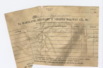 Abraham Robinson shipping bill, 1919 June 21