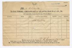Abraham Robinson shipping bill, 1917 March 27