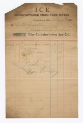 Chestertown Ice Co. bill, 1913 May 26