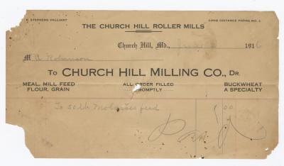 Church Hill Milling Co. bill, 1916 June 2