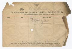 Abraham Robinson shipping bill, circa 1910