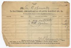 Abraham Robinson shipping bill, 1917 April 17