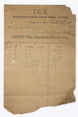 Chestertown Ice Co. bill, 1913 July 7