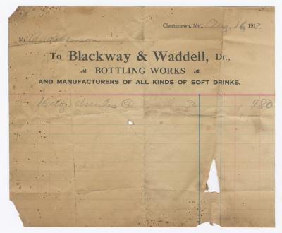 Blackway & Waddell receipt, 1913 August 16