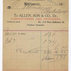 Allen & Son statement, 1916 February 26