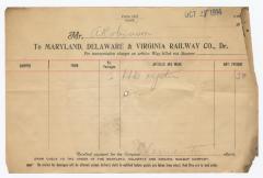 Abraham Robinson shipping bill, 1914 October 28