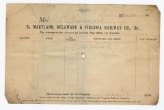 Abraham Robinson shipping bill, 1914 October 22