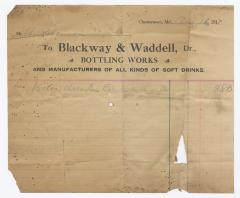 Blackway & Waddell receipt, 1913 August 16