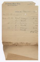Friendship Manor Dairy statement, 1915 March 23
