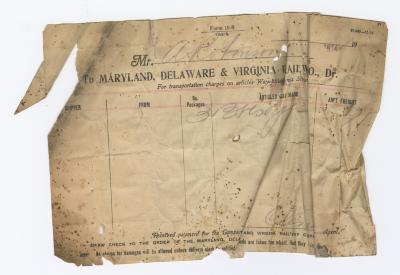Abraham Robinson shipping bill, 1914