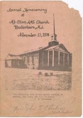 Annual Homecoming at Mt. Olive AME Church Butlertown, MD