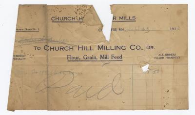 Church Hill Milling Co. bill, 1913 September 23