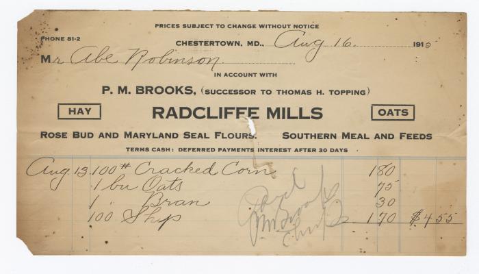 Radcliffe Mills bill, 1915 August 16
