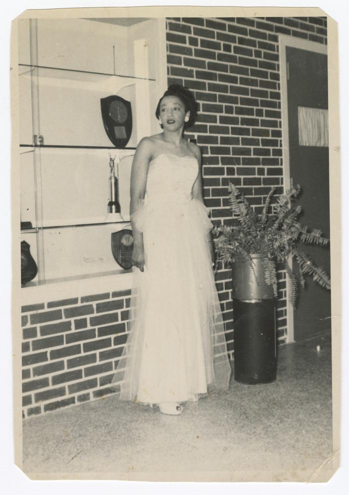 Woman in an evening gown