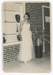 Woman in an evening gown