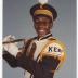 Marching band trumpet player portrait of Barry Sparks