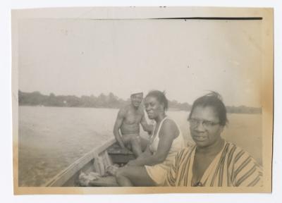 Three people on the water