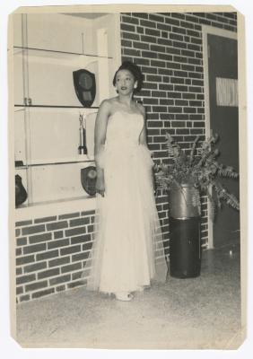 Woman in an evening gown