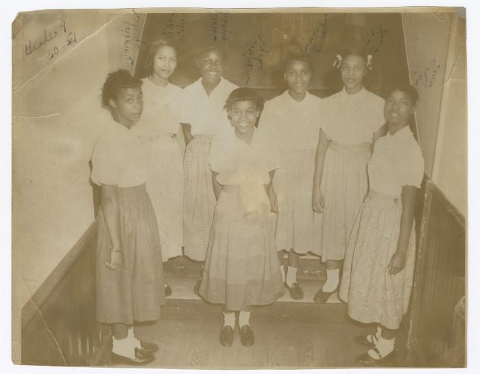 Young ladies in ninth Grade in 1950-51 school year