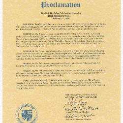 Ruth Ringgold Briscoe day proclamation