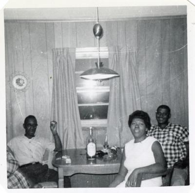 Relaxing at the kitchen table