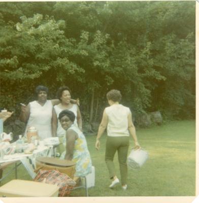 Women at a cookout