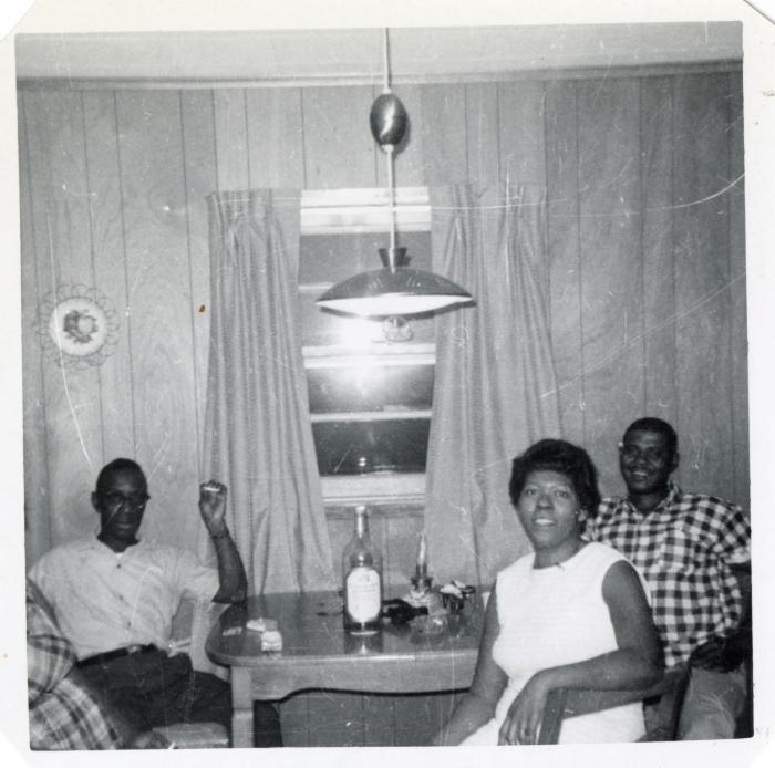 Relaxing at the kitchen table